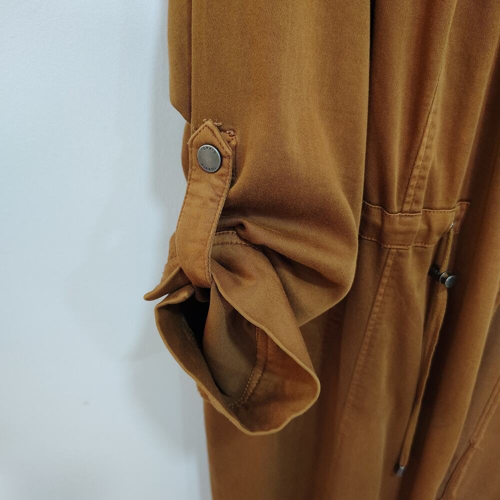 Torrid Womens 3X Plus Size Jacket Twill Drape Front Trench Coat Tan - Picture 10 of 16